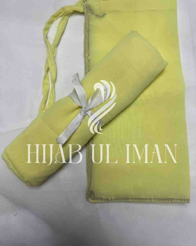 Half Niqab-Lime Yellow