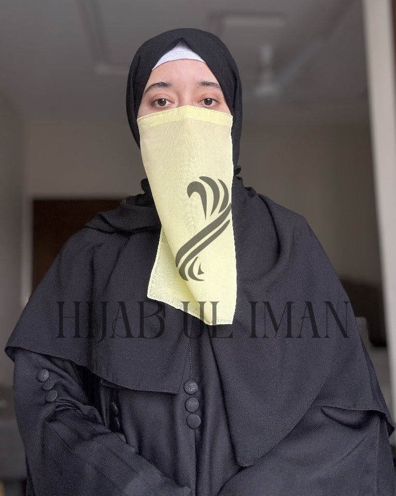 Half Niqab-Lime Yellow